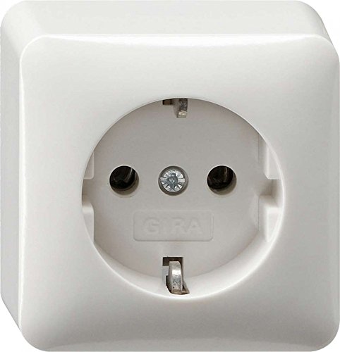 Gira 044013 Schuko Steckdose Aufputz, reinweiß von GIRA