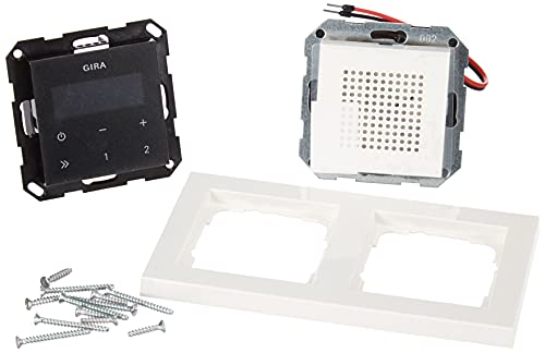 Gira 049572 Unterputz Radio RDS mit E2 Rahmen Gira E2, weiß / schwarz von GIRA