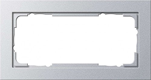 Gira 100225 Abdeckrahmen 2-Fach ohne Mittelsteg E2, alu von GIRA