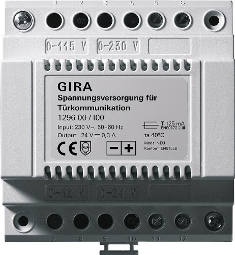 Gira 129600 Zusatz-Spannungsversorgung für Türkommunikation 24V DC 300mA Gira 129600 Zusatz-Spannungsversorgung für Türkommunikation 24V DC 300mA von GIRA