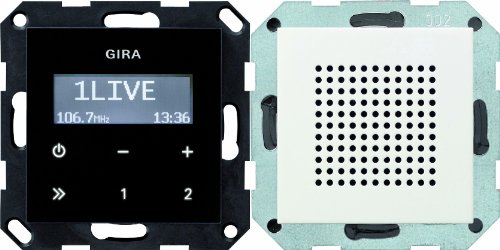 Gira 5222037 228027 Unterputz Radio RDS System 55, reinweiß matt von GIRA