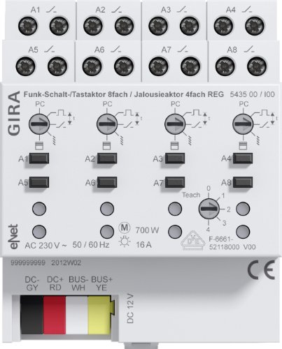 Gira 543500 Funk Schalt Jalousieaktor REG eNet von GIRA