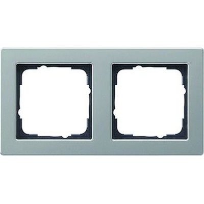 Rahmen 2f Edelstahl E2 Metall geeignet für Unterputz-Installation von Gira