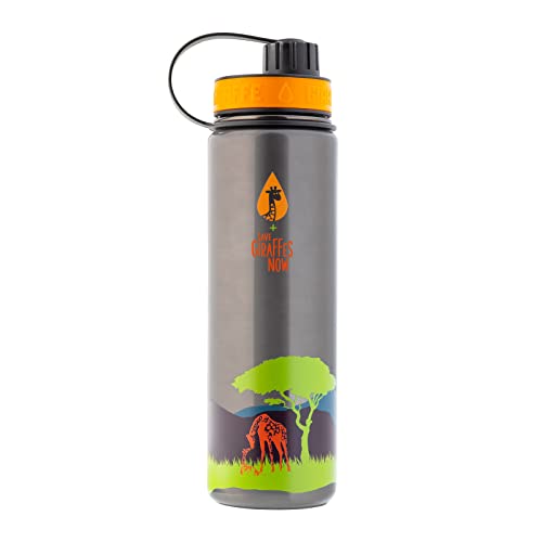 Giraffe Bottle Save Giraffes Now Limited Edition Isolierte Edelstahl-Trinkflasche, 700 ml von Giraffe Bottle