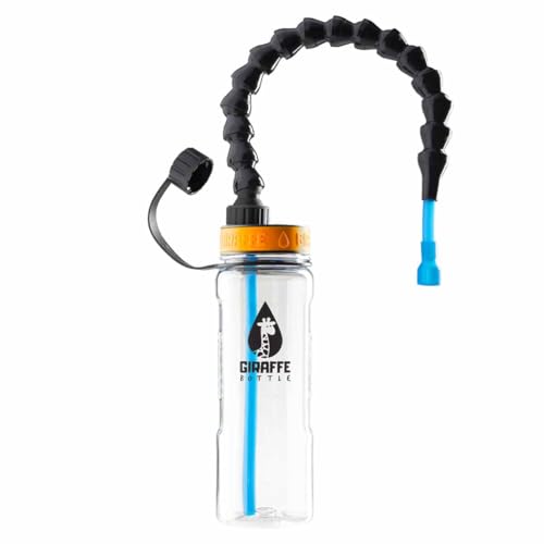 Giraffe Bottle Tower XL Freisprech-Trinksystem, transparente Tritan-Flasche (Länge 38 cm) von Giraffe Bottle