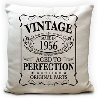 Personalisiertes Geburtstagsgeschenk, Vatertagsgeschenk-Kissenbezug Vintage Perfekt Gealtert - Ihr Geburtsjahr 16 Zoll Schweres Leinenmaterial von GiraffeandCustard