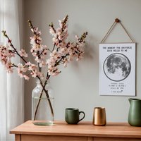 Custom Moon Phase Print "The Moment The Universe Said Hello To Me" Personalized Birthdate Lunar Art A4 & Square Physical Poster Custom Moon Phase Print "The Moment The Universe Said Hello To Me" Personalized Birthdate Lunar Art A4 & Square Physical Poster von Giraffte