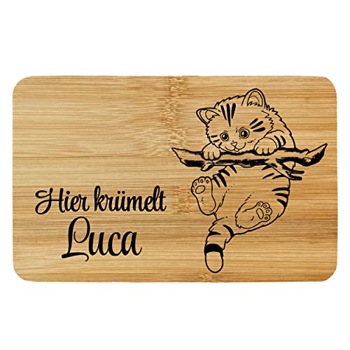 Girahlutions Kinder Frühstücksbrett Brettchen Bambus Holz Katze 17 Lasergravur mit Wunschname Personalisiert Girahlutions Kinder Frühstücksbrett Brettchen Bambus Holz Katze 17 Lasergravur mit Wunschname Personalisiert von Girahlutions