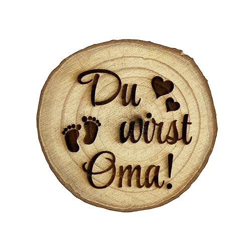 Verkündung Schwangerschaft Kühlschrankmagnet Holz kleine Baumscheibe Ankündigung Baby Geschenkidee Du wirst Oma Verkündung Schwangerschaft Kühlschrankmagnet Holz kleine Baumscheibe Ankündigung Baby Geschenkidee Du wirst Oma von Girahlutions