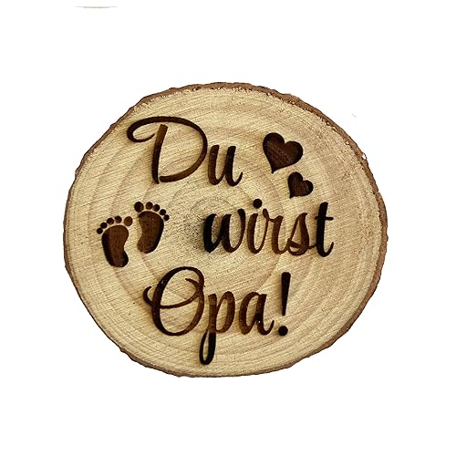 Verkündung Schwangerschaft Kühlschrankmagnet Holz kleine Baumscheibe Ankündigung Baby Geschenkidee Du wirst Opa Verkündung Schwangerschaft Kühlschrankmagnet Holz kleine Baumscheibe Ankündigung Baby Geschenkidee Du wirst Opa von Girahlutions