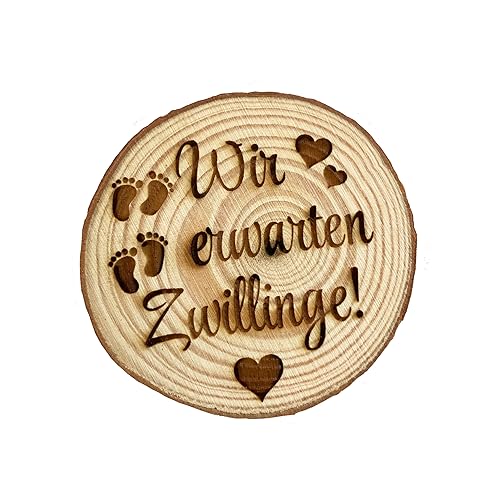 Verkündung Schwangerschaft Kühlschrankmagnet Holz kleine Baumscheibe Ankündigung Baby Geschenkidee Wir erwarten Zwillinge Verkündung Schwangerschaft Kühlschrankmagnet Holz kleine Baumscheibe Ankündigung Baby Geschenkidee Wir erwarten Zwillinge von Girahlutions