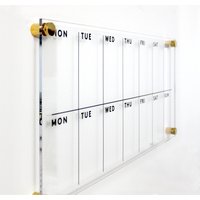 2-Wochen Acryl-Kalender | Trocken Abwischbarer Wandkalender Klarer Acryl-Planer Mit Polierten Kanten Zwei-Wochen-Planung Einweihungsgeschenk von GirlFridayAcrylics
