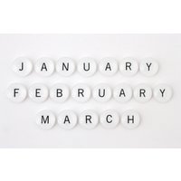 Voller Monat Glasmagnete Set | Schwarzer Oder Weißer Hintergrund Kalender Buchstaben Magnete Vollmonat Glas Magnet Dekor Whiteboard Trocken von GirlFridayHome