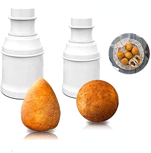 2 Stück Pick Your Style DIY Rice Ball Mold, Mehrzweck Kitchen Meat Ball Mold, Wiederverwendbare Sushi Mold DIY Handmade Bento Mould (Kegel + Rund) von Girlove