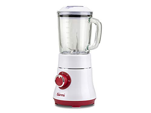 Girmi FR23 Elektrischer Standmixer, 300 W, Becher aus Glas, 2 Geschwindigkeitsstufen, 4 Klingen aus Edelstahl, 600 ml, Weiß von Girmi