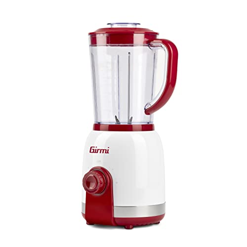 Girmi FR27 Mixer, 350 Watt, 1 Liter, 6 Klingen, weiß/Rot von Girmi