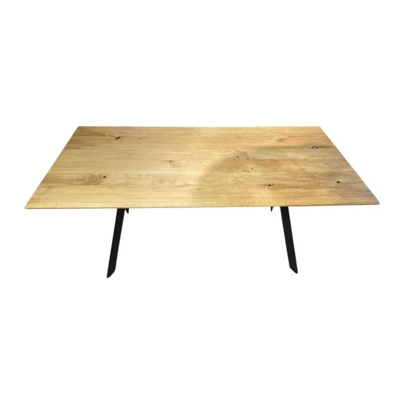 Esstisch Barra Holz Massiv Asteiche Gestell Schwarz von Girsberger