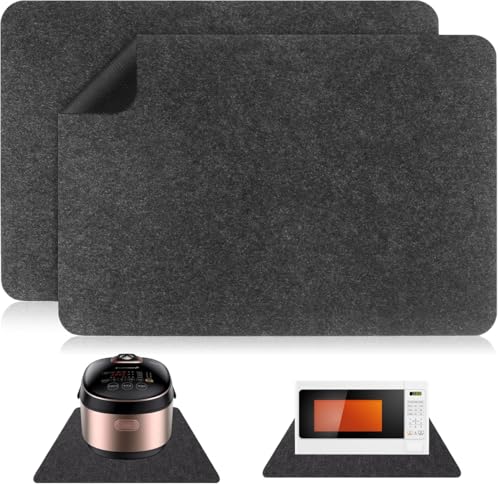 GisWell 2 Stück Hitzebeständige Matte für Luftfritteuse, Hitzeschutzmatte, Hitzebeständige Matte Für Heißluftfritteuse, für Kaffeemaschine,Backofen, Heißluftfritteuse(44 x 30 cm) von GisWell
