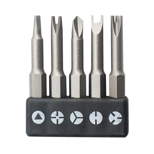 GisWell 5-Teiliges Spezial-Schraubendreher-Set,Spezial-Förmige Schraubendreher Set, Schraubendreher-Bits 50mm,Spezial Schraubendreher aus Chrom-Vanadium-Stahl (Silber) von GisWell