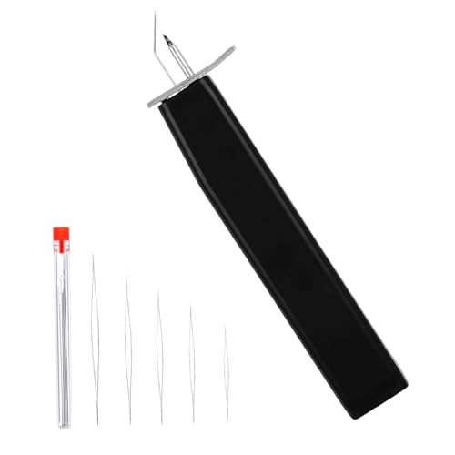 GisWell 6 Stück Perlen Knoten Werkzeug,Bead Knitting Tool,Perlen für Armbänder Werkzeug,Perlen Knoten Werkzeug mit 5 Perlennadeln zum Auffädeln von Perlen, für Perlen DIY von GisWell