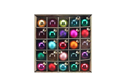 Box mit 25�bunten Mini Glas Kugeln (3�cm) von Gisela Graham