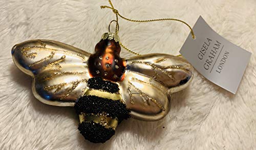 Gisela Graham, Glas-Biene zum aufhängen und dekorieren, Weihnachtsschmuck, Christbaumschmuck von Gisela Graham
