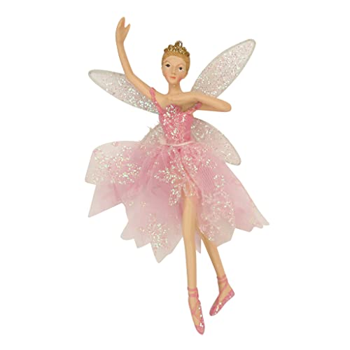 Gisela Graham : Large Pink Christmas Fairy Decoration (18cm) von Gisela Graham