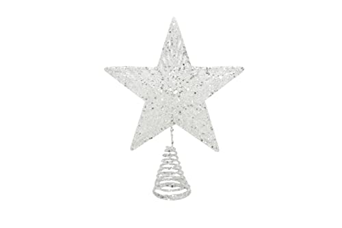 Gisela Graham Christmas Silver Glitter Tree Top Star Topper by Gisela Graham von Gisela Graham