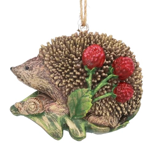 Gisela Graham Igel mit Beeren Christbaumschmuck aus Harz für Weihnachten von Gisela Graham