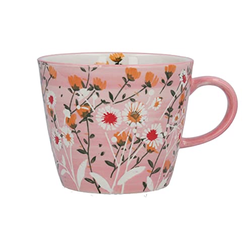 Gisela Graham Keramiktasse mit Gänseblümchen-Motiv, Rosa von Gisela Graham