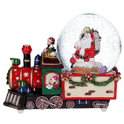 Gisela Graham Schneekugel mit Weihnachtsmann-Zug und Musik, Weihnachtskuppel von Gisela Graham
