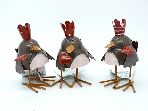 Gisela Graham Set - bestehend aus 3 wackligen Blech-Vögeln mit Krone Gisela Graham Set - bestehend aus 3 wackligen Blech-Vögeln mit Krone von Gisela Graham