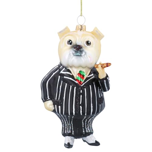 Gisela Graham Winston Churchill Bulldogge aus Glas, 14 cm Gisela Graham Winston Churchill Bulldogge aus Glas, 14 cm von Gisela Graham