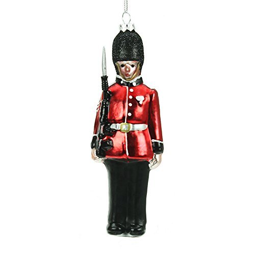 Painted Glass Soldier Hanging Christmas Tree Decoration von Gisela Graham