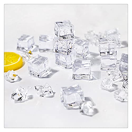 Gisela Künstliche Eiswürfel, quadratisch, Acryl mit Glasglanz, kristallklar, künstliche Crushed Ice Rocks für Fotografie-Requisiten, Basteln, 48 Stück von Gisela shop