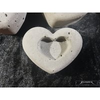 Deko Herz in Beton Garten Herbst Grabschmuck Geschenk von GisisDekostuebchen
