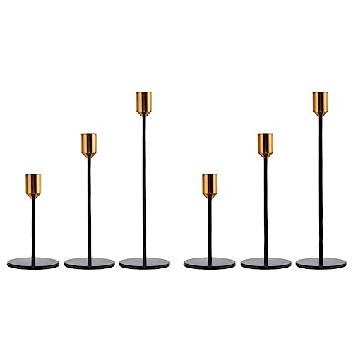 Gisoanudt Kerzen Halter, Kerzen Halter, Set mit 6 Kerzen Ständer mit Modernem für Kerzen, Passend für 3/4 Dicke Kerzen Gisoanudt Kerzen Halter, Kerzen Halter, Set mit 6 Kerzen Ständer mit Modernem für Kerzen, Passend für 3/4 Dicke Kerzen von Gisoanudt