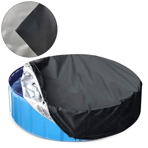 12 Fuß Runde Spa Poolabdeckung Block wasserdichte Staubfeste Oxford Stoff Outdoor Bad Schwimmbad Blatt Nettozubehör Schwerleitende Schwimmabdeckung von Gissroys