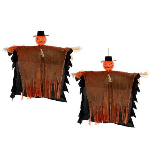 Festival Pumpkin Hanging Dekoration Mit Stroh Bowtie Easy Installation Ornament Für Urlaubsparty Setups Halloweens Kürbishut Specter Dekorationen von Gissroys