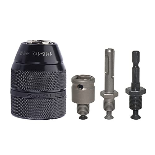 Für Elektrische Schraubendreher Rotationshammerschlüssel Zum Drei Jaw Bohrer Chuck Adapter 1/2-20Unf All Metal Chuck 2-13mm von Gissroys