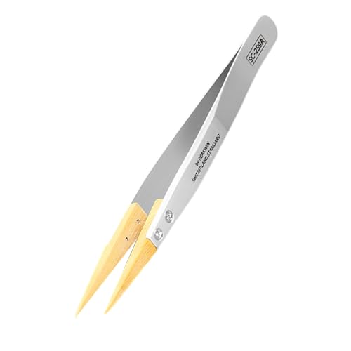 Genauigkeit Gefertigtes Boxholz Pinzetten Anti Magnet Isolier Werkzeuggenauigkeit 0 1 Mm Für Uhrmacher Und Handwerkliche Enthusiasten Leichter Ergonomischer Boxholz Pinzettezer von Gissroys