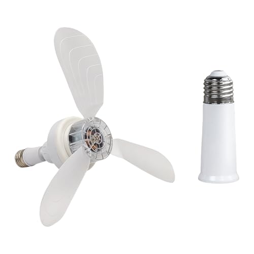 Gissroys E27 Sockel Lüfter Abnehmbarer Blatt Ruhigmotor Kühlventilator Für Enge Raum Und Büros Kompakte Verstellbar von Gissroys
