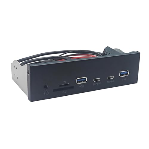 Gissroys Fast Speed USB 3.2 Gen1 optisches Treiberschacht-Panel mit doppeltem Typ-C und 3,5-mm-Audioanschluss für Desktop-Schacht mit 5,25-Zoll-Schacht von Gissroys