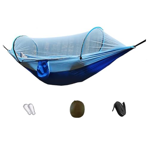 Gissroys Geräumiges Atmungsaktives Doppel Hängemattenbett Mit Abnehmbarer Barriere 260x140 cm Hält 250 Kg Für Die Hängematte des Außengebrauchs Zum Rucksack Für Den Außenbereich. von Gissroys
