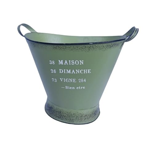 Gissroys Haltbarkeit Eisen Pflanzer Mit Doppelgraden Resistenten Beschichten Blütenbehälter Für Balkongartendekoration Schwerer Rostfester Blumentopf von Gissroys