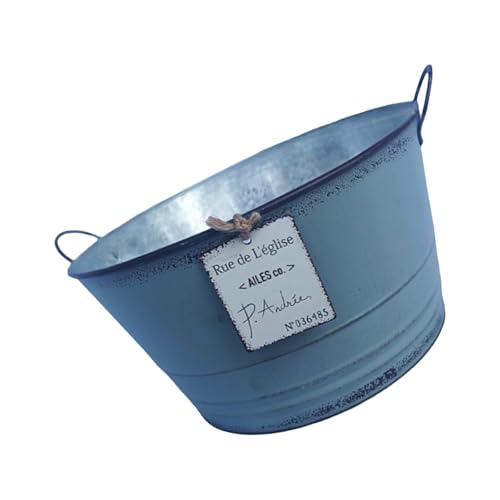 Gissroys Moderne Metall Pflanzer Behälter Blumenständer Mit Zwillingsgriffen Für Außengarten Balkon Deck Arrangement Party Dekoration Patios Pflanzer Mit Griffen von Gissroys