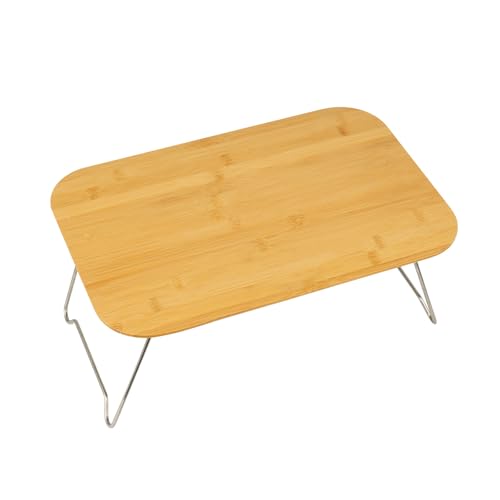 Gissroys Space Effiziente Faltbare Schreibtisch Natural Bambus Bambus Campingzubehör Für Familienversammlungen Reisen Tragbarer Klapptisch Schnelle Setups Picknicktisch Tabelle Speicher Speicher Work von Gissroys