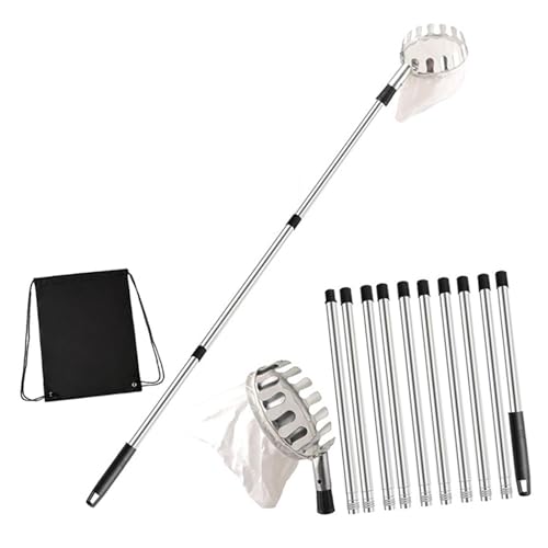 Gissroys Teleskope Obstkollektion Werkzeug Einstellbar 3 3 Fuß Bis 13 Fuß Mit Edelstahlkopf Zum Sammeln Von Birnen Orangen In Gärten Leichtes Picking Werkzeug von Gissroys