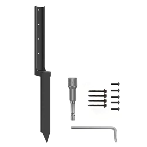 Gissroys Zaunreparatur Kits Verdickte Metallzaunstütze Festmöden Spikes Schnell Nach Stabilisator Zur Reparatur Geneigter Holzverstärkung von Gissroys