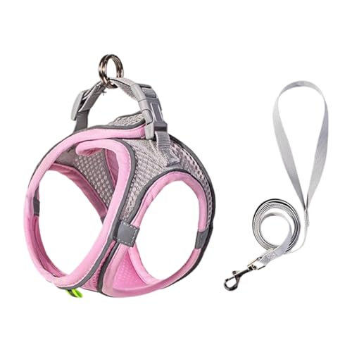 Hundegeschirr für Haustiere, weich gepolstert, reflektierend, verstellbare Brustgurte für Kätzchen und kleine Rassen, Outdoor-Walking-Trainingsausrüstung, bequemes Katzen-Geschirr Hundegeschirr für Haustiere, weich gepolstert, reflektierend, verstellbare Brustgurte für Kätzchen und kleine Rassen, Outdoor-Walking-Trainingsausrüstung, bequemes Katzen-Geschirr von Gissroys